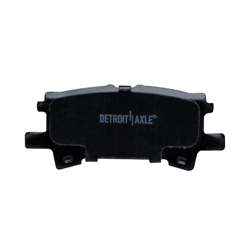 Image of Detroit Axle - Rear Brake Pads for 2004-2007 Toyota Highlander | r 2004-2006 Lexus RX330 2007-2009 RX350 2006-2008 RX400h Ceramic Brake Pads w /Hardware Replacement