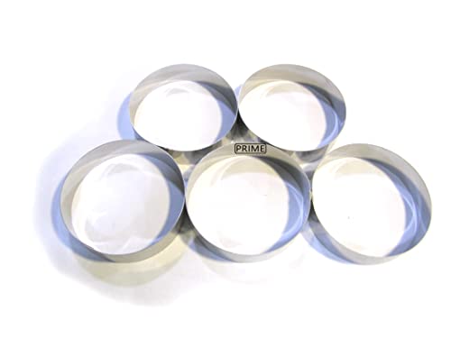 Image of Prime Bakers and Moulders Round Cutting Steel Rings, Burger bun Cutter Mold Baking and Cake Decorating (5 Pieces) (5 Inch)