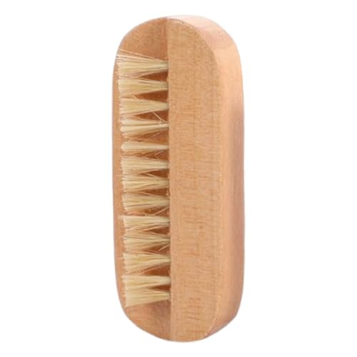 Cepillo de uñas de madera, con mango de madera natural, 9,8 x 3,5 x 4 cm, cepillo de limpieza de uñas, cepillo para manicura y, cerdas de, para manicura, salón, spa, hogar