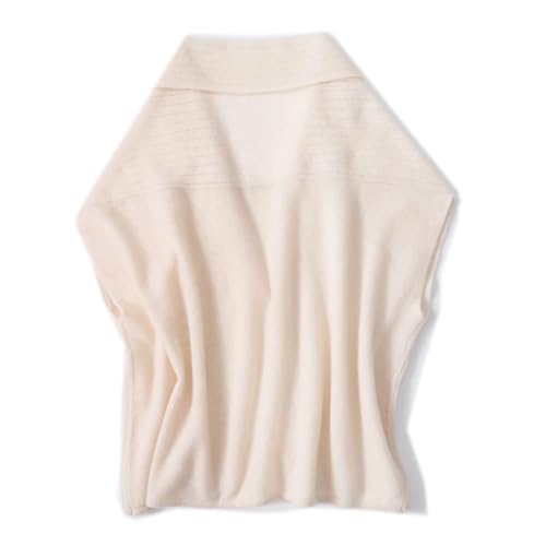 Wool Knitted Lightweight Cardigan Cape Loose Poncho Shawls Women Soft Warm Cashmere Dual-Use Vest Scarf Wraps3