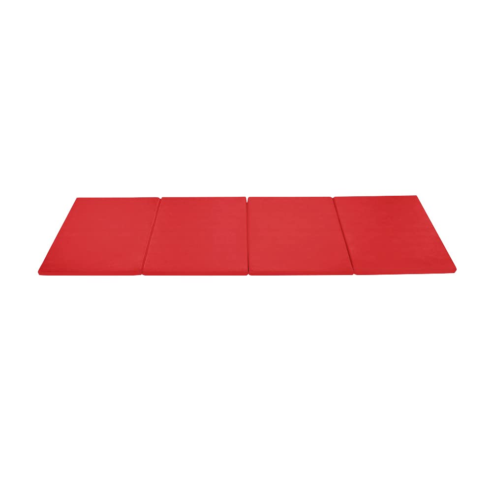 Grevinga Fun – Tappeto da ginnastica pieghevole Klipp Klapp (RG 35, morbido), Rot, 200 x 100 x 6 cm