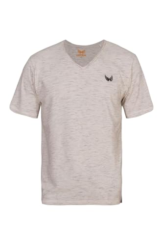 Kaporal, Tee Shirt Manches Courtes, pour Homme, 97% Coton - 3% Polyester, Coupe Regular, Col en V,...