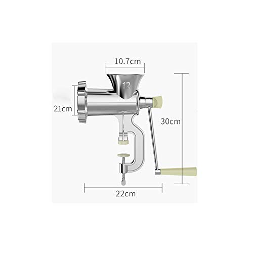 YIYU Manual Meat Grinder Hand Operated Aluminum Alloy Food Processor Multifunction Meat Grain Grinder Sausages Maker Wheat Grinder Kitchen Tools with Tabletop Clamp (L, Silver) - Thumbnail 6