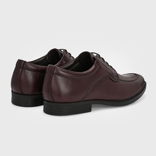Image of Blue Leather by Centrino Genuine Leather Men's Loafer Shoes | Lightweight Lace-Up Derby Office Wear Oxford Shoe with Cushioned Insole for Meeting,Interview,Wedding, Party,College (4094)