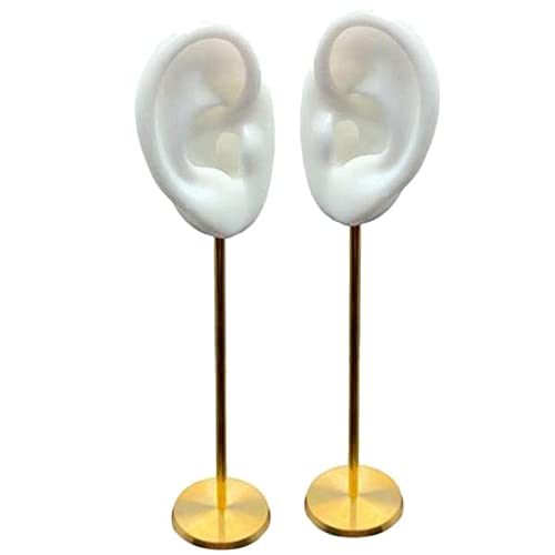 Tachiuwa Earring Display Rack, Ear Model Stud Holder Jewelry Storage Earrings Stand Round Base Silicone Showcase Earrings Organizer for Birthday