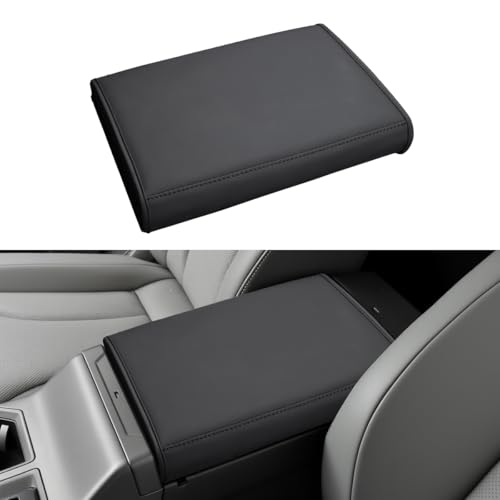 INTGET Center Console Cover for 2026 Toyota RAV4 Accessories Car Interior Middle Armrest Arm Rest Cushion Lid Pad XLE Premium, LE, XSE, SE, Limited, Woodland, GR Sport(Black Stitches)