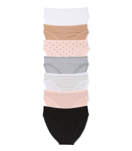 Victoria's Secret Lace Trim Cotton Brief Panty Packs, Underwear for Women (XS-XXL)