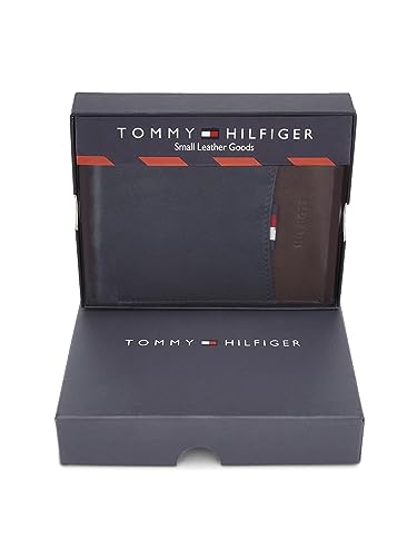 TOMMY HILFIGER Mudcreek Leather Global Coin Wallet for Men - Brown & Tan, 4 Card Slots 7 31ausWZ1TjL