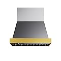 KUCHT 36 in. 600 CFM Wall Mounted Range Hood in Stainless Steel with Gold Accents