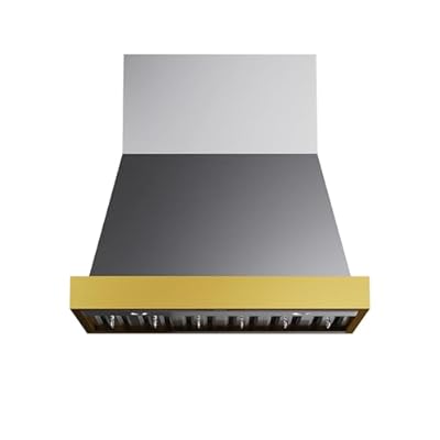 KUCHT 36 in. 600 CFM Wall Mounted Range Hood in Stainless Steel with Gold Accents