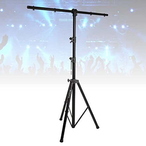 Ibiza - SL002 - Beleuchtungsständer für bis zu 8 Lichterketten mit variabler Höhe von 1,40 bis 2,8m - Schwarz