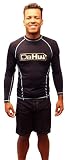 Da Hui Mens Long Sleeve Rash Guard Water Surf Shirt UPF 50+