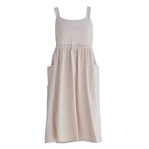 Nanxson Tablier Vêtements de protection Vêtements de travail Coton Lin Coton uni Homme Femme Nettoyage Ménage Bouton Réglage Mignon Cuisine À la mode...
