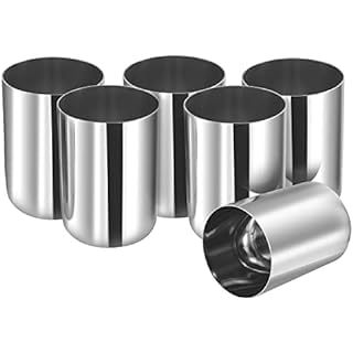 Stainless Steel Cocktail Glasses, 200 ml, Set of 6, Silver