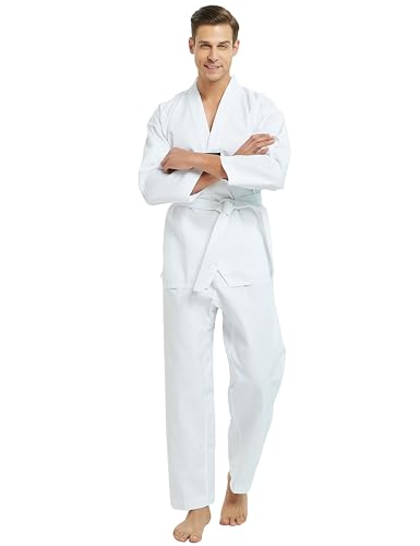 Image of TopTie V-Neck Taekwondo Uniform for Kids Adults, TKD Dobok Uniform Martial Arts Uniform with Belt