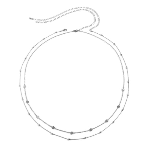 Image of Shining Diva Fashion Set of 2 Belts for Women and Girls Stylish Kamarbandh Kamar Chain Waist Belt for Dresses Jeans Saree