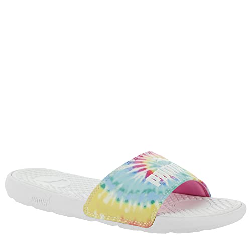 PUMA Sandalias Cool Cat para mujer, Puma Blanco/Rosa Phlox, 40 EU