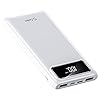 Portable Charger Battery Pack 10000mAh – Fast Charging Universal Power Bank with Dual USB Ports – USB Cables Included (White)