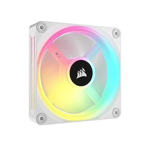 Corsair iCUE LINK QX120 RGB 120mm Magnetic Dome RGB Single Fan - White, Single (120mm)