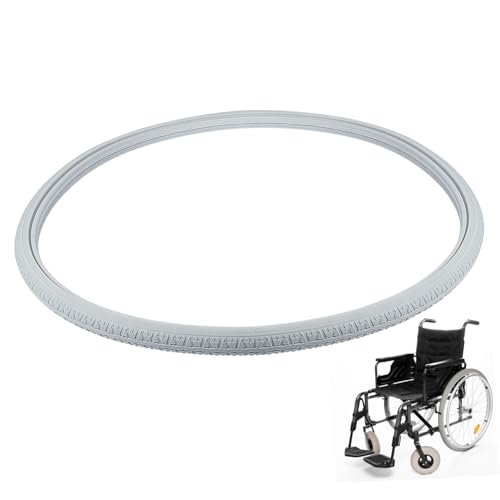 Compatibilità Universale: Con dimensioni di 22.05x22.05x1.18 pollici, il pneumatico è compatibile con la maggior parte dei modelli di sedie a rotelle, offrendo un’opzione versatile per la sostituzione delle ruote della carrozzina