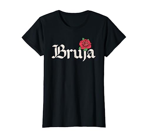 Bruja Witch Red Rose Cute Halloween Costume for Women Gift Camiseta