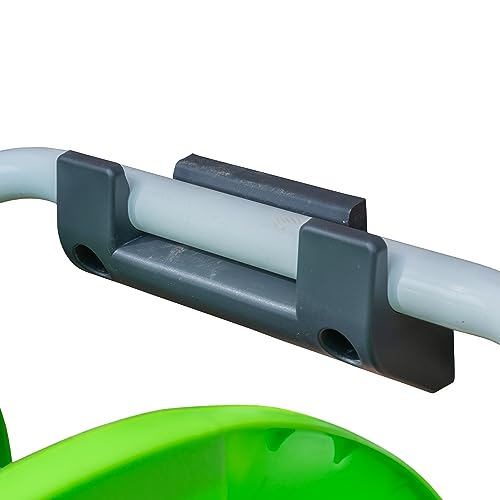 Garden Hose Reel PVC Wall Mounted Hanger (Pack of 2) with Screws and Wall Plugs, Green