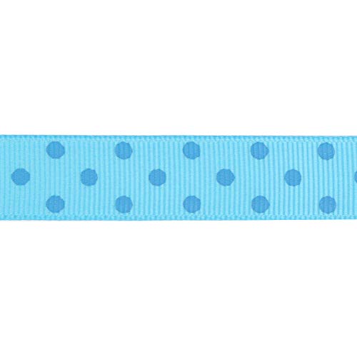 Midi Ribbon Blue Polka Dot Ribbon Baby Shower Ribbon For Gift Wrapping, 5/8 Inch, 10-Yard Spool, Ribbon For Crafts (Blue) #TOP3