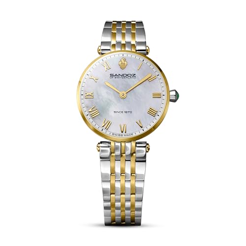 Image of SANDOZ Orangerie Premium Quartz White MOP Dial Swiss Made Watch for Women - SZWLG0001703