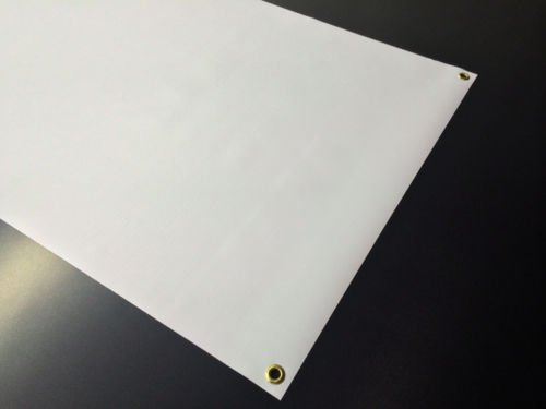 4'x10' Blank White Vinyl Banner - Grommets - 13oz