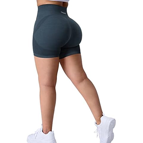YEOREO Seamless Ozone Shorts Gym Workout Biker Shorts Womens Athletic Shorts Yoga Running Shorts, #0 Carbon Grey, X-Large Cover