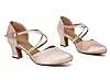 MINITOO Damen Latin Salsa Ankle Strap Tanzschuhe Hochzeit Prom Pumps Schuhe L617 Nude 6cm Absatz EU 39 #3