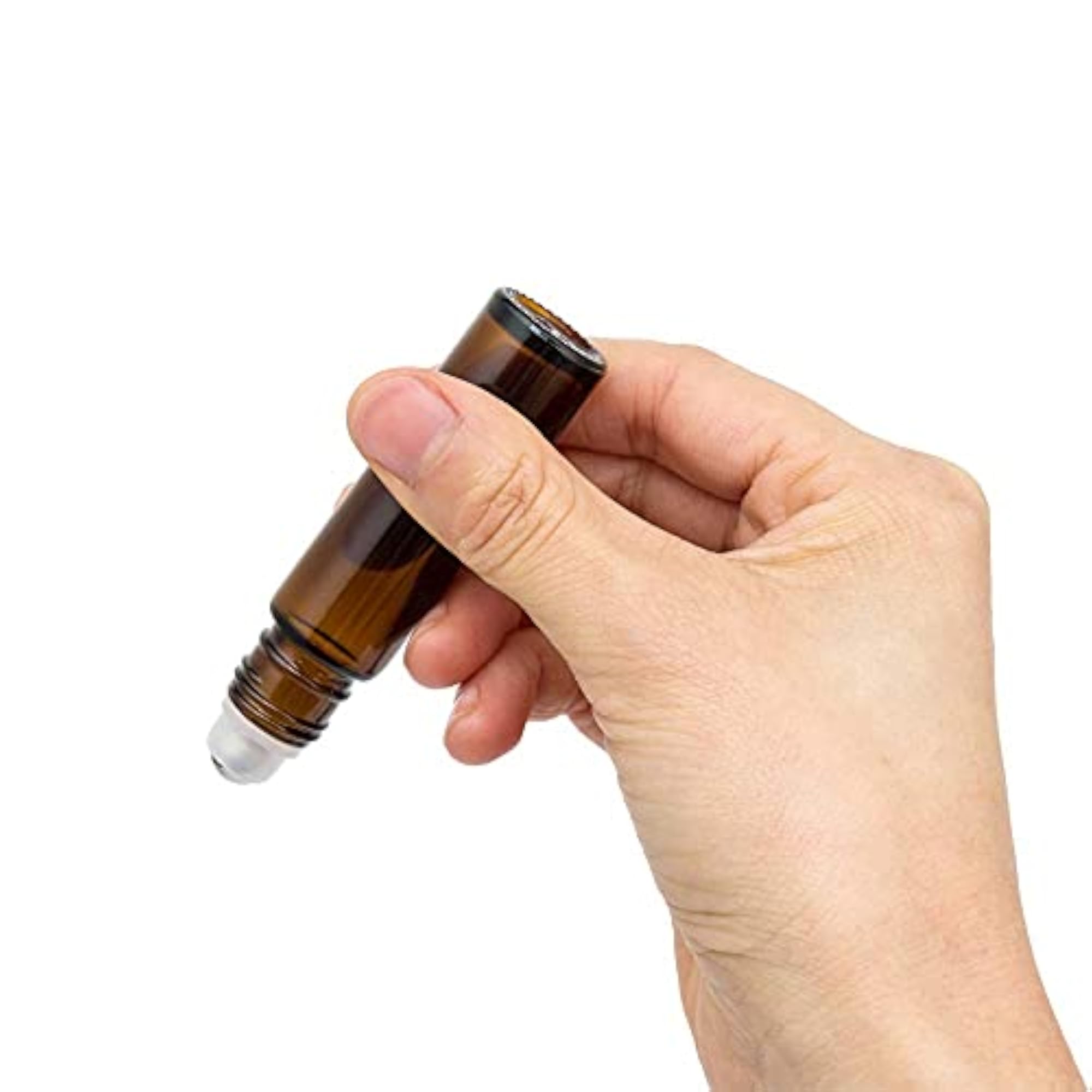 Multipurpose Amber Roll On Glass Bottle with Steel Ball
