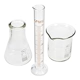 Équipement de verrerie de laboratoire de chimie - les graduations sur la verrerie sont claires et précises, ce qui la prise de mesures précises pendant les expériences, équipement de mélange d'expériences bécher