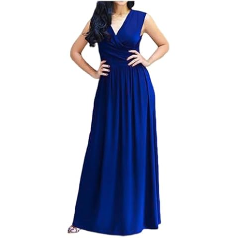 Elegant V Neck Maxi Dress for Women Cover