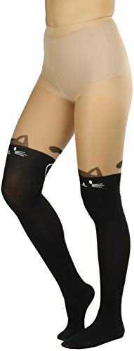 Image of ToBeInStyle Women's Cute Thigh High Printed Character Tights