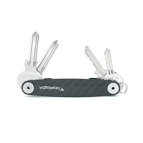 Wunderkey Carbon Air (2-8 Schlüssel) – der Schlüssel-Organizer Made in Germany in Premium Qualität, Carbon Key-Organizer, Schlüssel-Etui, Schlüsselbund Organizer, entwickelt für Lufthansa