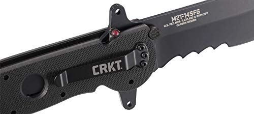 Image of CRKT M21-14SFG Folding Knife with Liner Lock: 1.4116 Veff Serrations Blade, G10 Handle, Reversible Pocket Clip, M21-14SFG