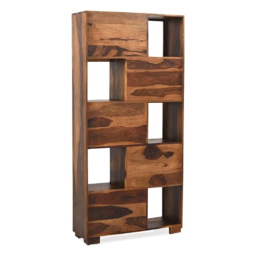 Image of Royaloak Chola Wooden Bookshelf | Ample Storage | Durable and Long Lasting | Modern Design | Sheesham Wood Book Shelf | Shelf with High Bearing Capacity | Bookshelf for Books | Solid Wood Book Shelf