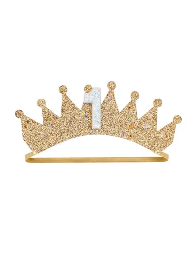 Baby Birthday Crown Headband 1st 2nd 3rd Years Birthday Hair Band First Birthday Crown Headwear BBD02