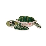 Wild Republic 20720 10894 22460 Plüsch Schildkröte, Cuddlekins Kuscheltier, Plüschtier 20 cm, grün, Grüne Meeresschildkröte