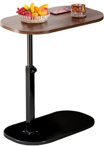 サイドテーブル 昇降式 無段階高さ調節可 可動式テーブル 360度自由回転 ソファーテーブル耐水 高温に強い 安定 耐荷重がいい 耐久性 小型 ベッドサイドテーブル 省スペース おしゃれ 組立簡単 寝室用 介護用 安定性