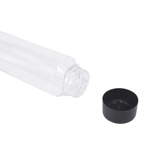 Miniatura 4 de ZMYBCPACK Paquete de 12 botellas de jugo de plástico transparente PET de 136 onzas 135fl oz con tapas negras botellas de plástico para batidos