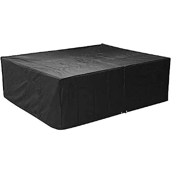 Femor Garden Furniture Cover 210d Oxford Fabric Waterproof Protective Cover For Outdoor Patio Table And Chairs Anti Uv Garden Table Covers 300 X 250 X 90 Cm Black Amazon Co Uk Garden Outdoors