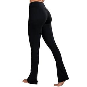 Sunzel High Waist Mini Flared Leggings for Women, Tummy Control Casual Flare Yoga Pants for Yoga Workout Gym