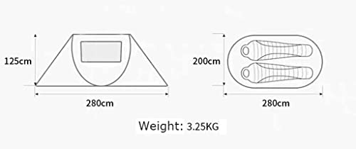 Carpa automática para camping 5-8 personas 280x200x125 cm miniatura 2
