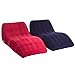 LANGWEI Inflatable Lounger Sofa, Portable Single Casual Comfortable Air Mattress Sofa Bed Tatami for Home Terrace Outdoor Beach Travel Camping,Blue