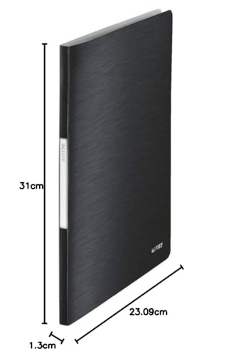 Leitz 39580094 Style Sichtbuch, satin schwarz, 20 Hüllen, 1 Stück (Packung mit 2)