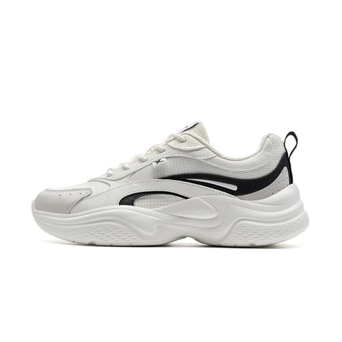 XTEP Sportschuhe Freizeitschuhe für Damen,Unisex Atmungsaktiv Sneaker Sportschuhe mit hoher Sohle Weiche Dämpfung Leichtgewicht für Alltag, Reise und Sport