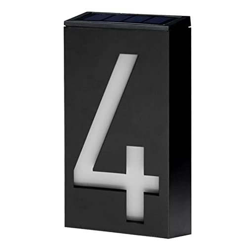 LED Solar House Number Light doorplate, Garden Yard Building Door Wall Address Numbers lamp Sign Plate Solar Powered - Image 2
