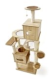 猫家族 滑りにくい板を使用 天空のキャットハウス タイプ2 キャットタワー 木製 大型 宇宙船カプセル 大型猫 多頭飼い 据え置き…